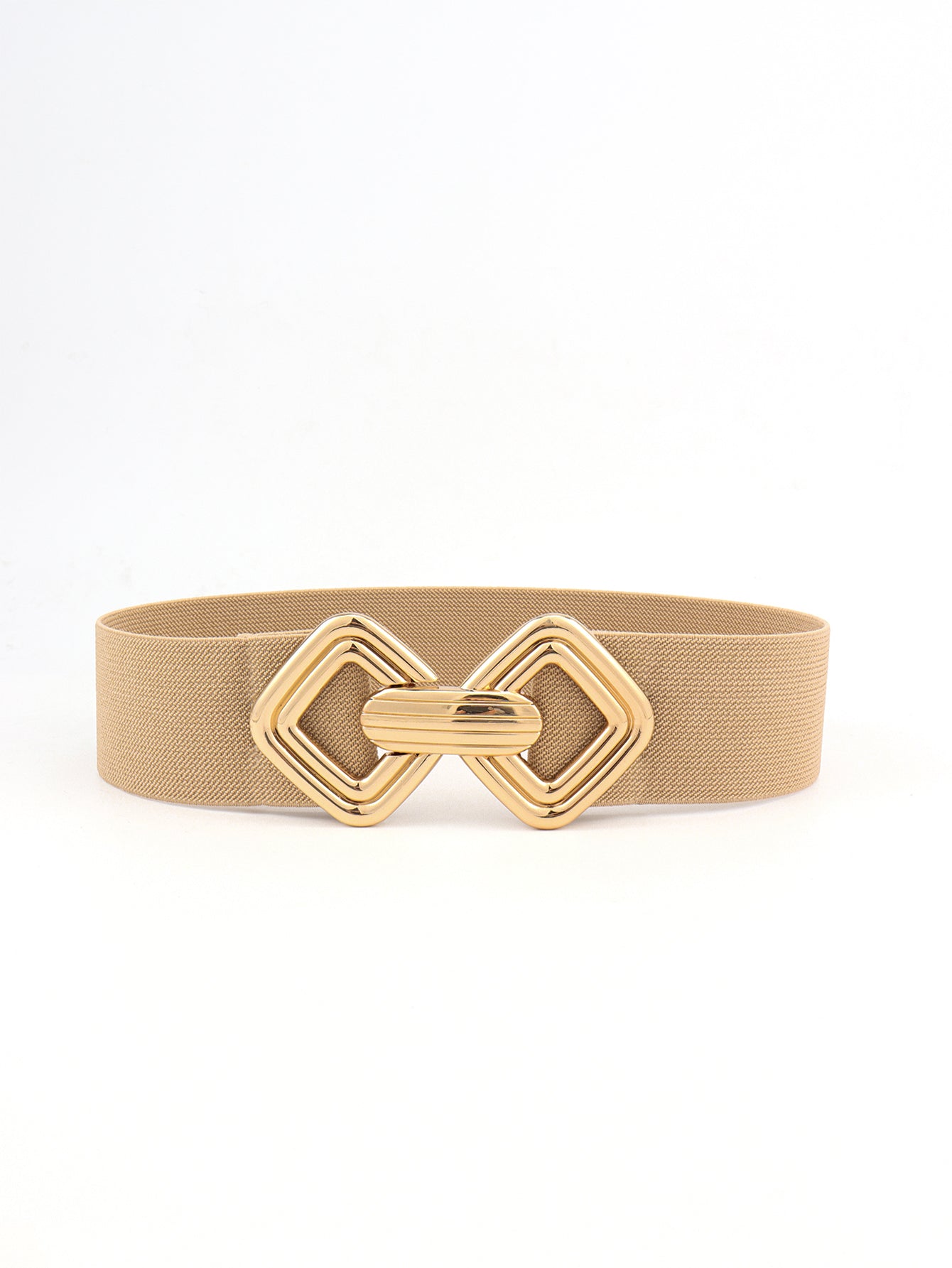 Geometric Buckle Elastic Wide Belt Carauana Store
