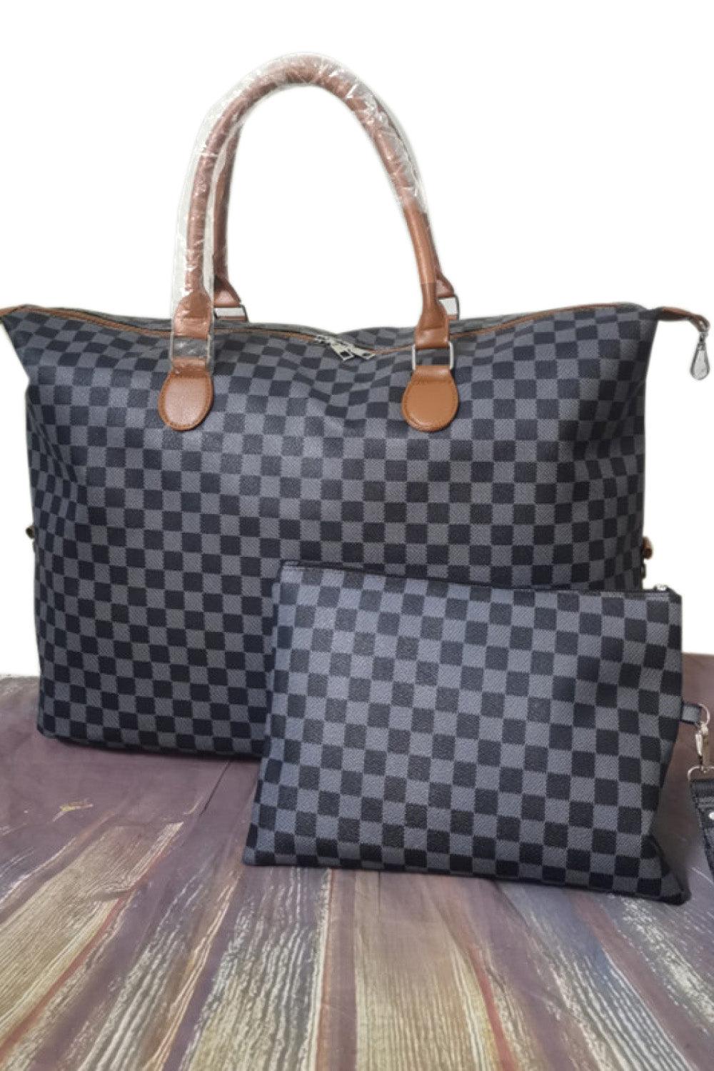 Checkered Two-Piece Bag Set Carauana Store
