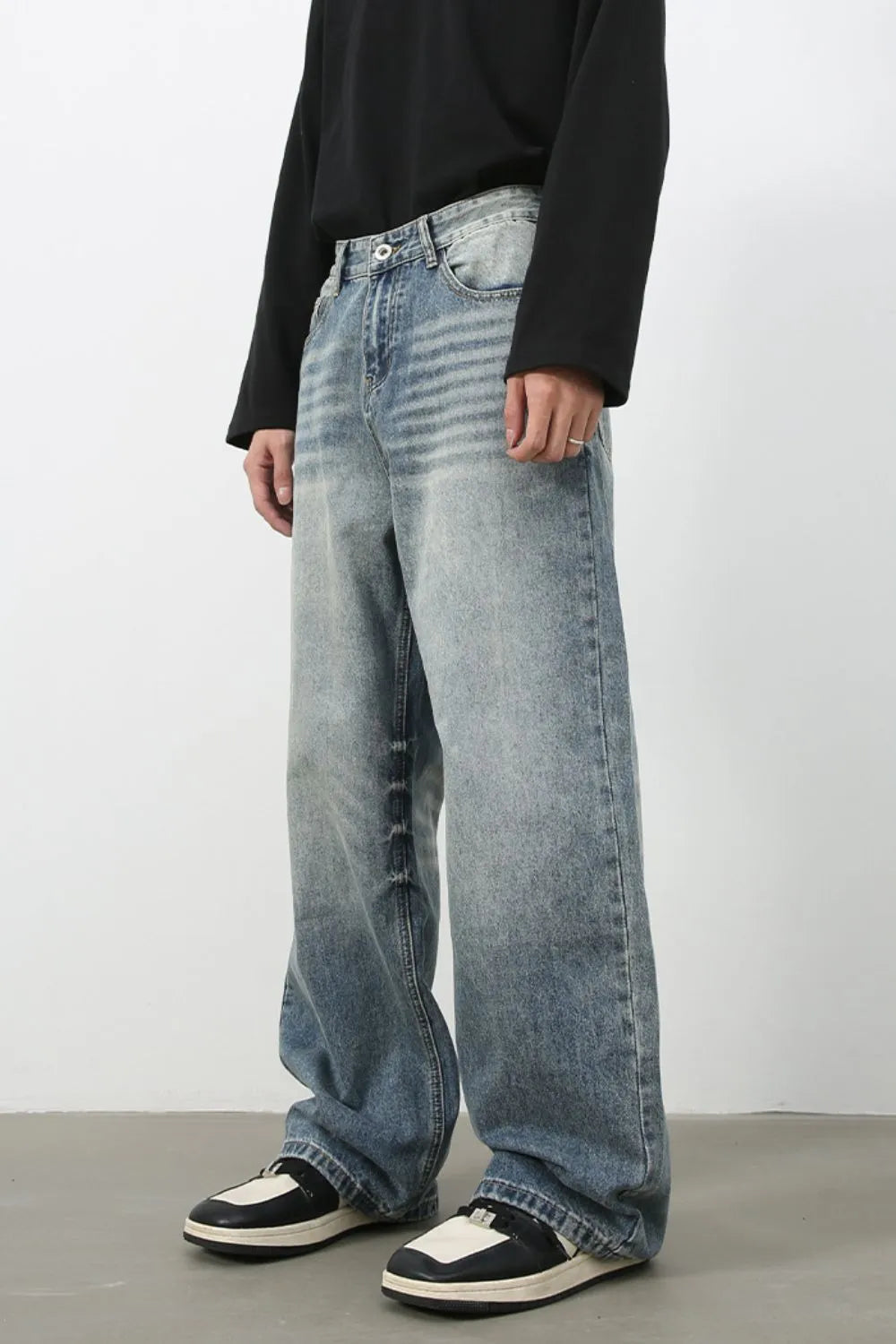 Men's Wide Leg Jeans with Pockets Carauana Store