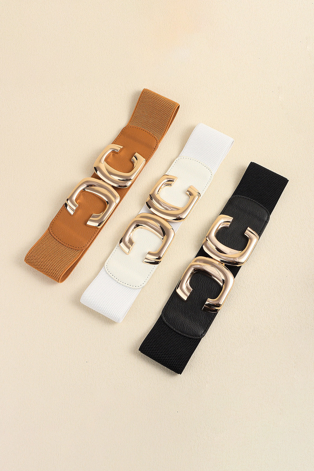 Zinc Alloy Buckle Elastic Wide Belt Carauana Store