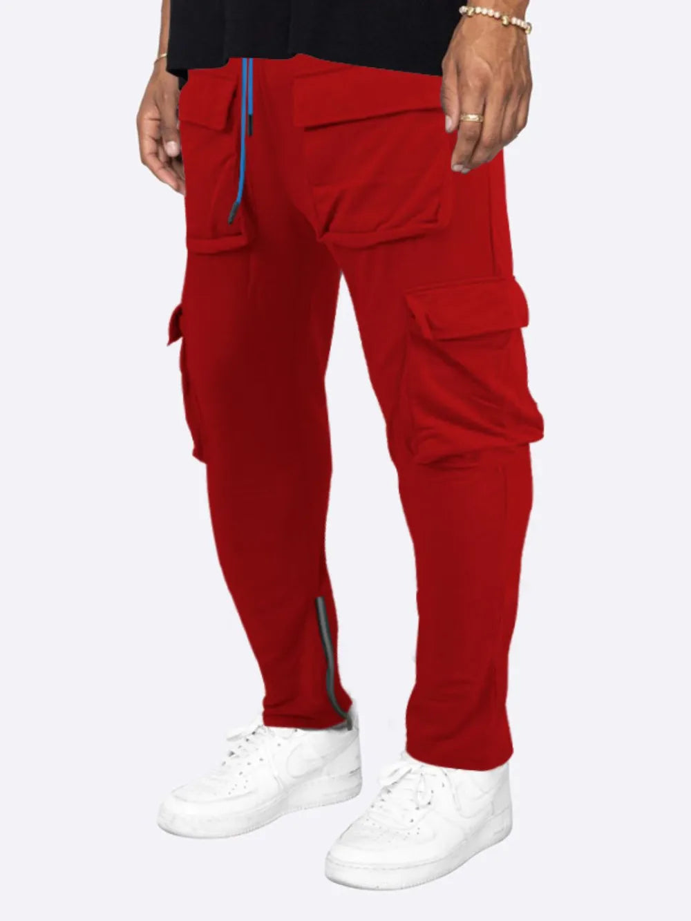 Men's Plus Size Solid Cargo Pants