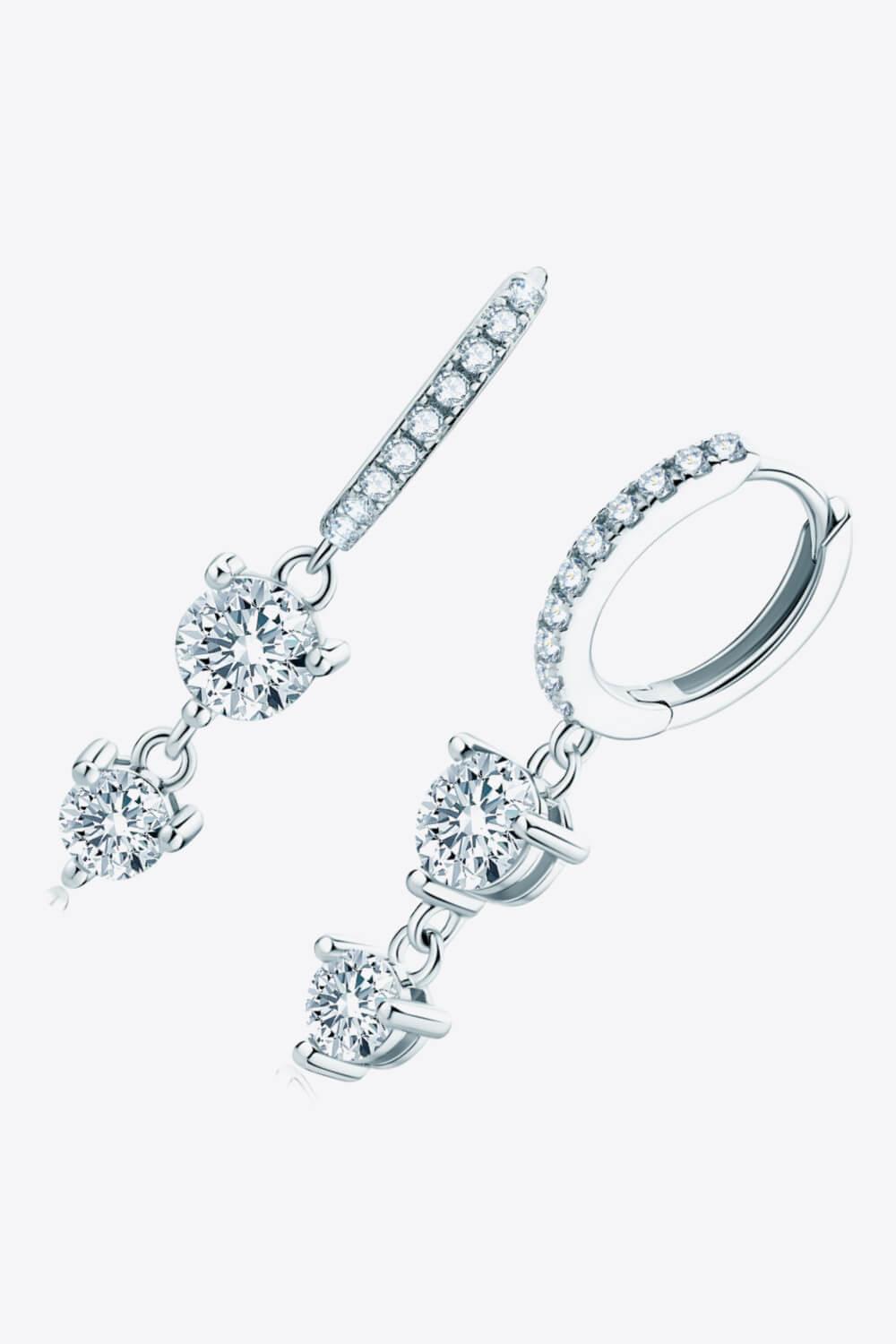Adored Be The One Moissanite Drop Earrings Carauana Store