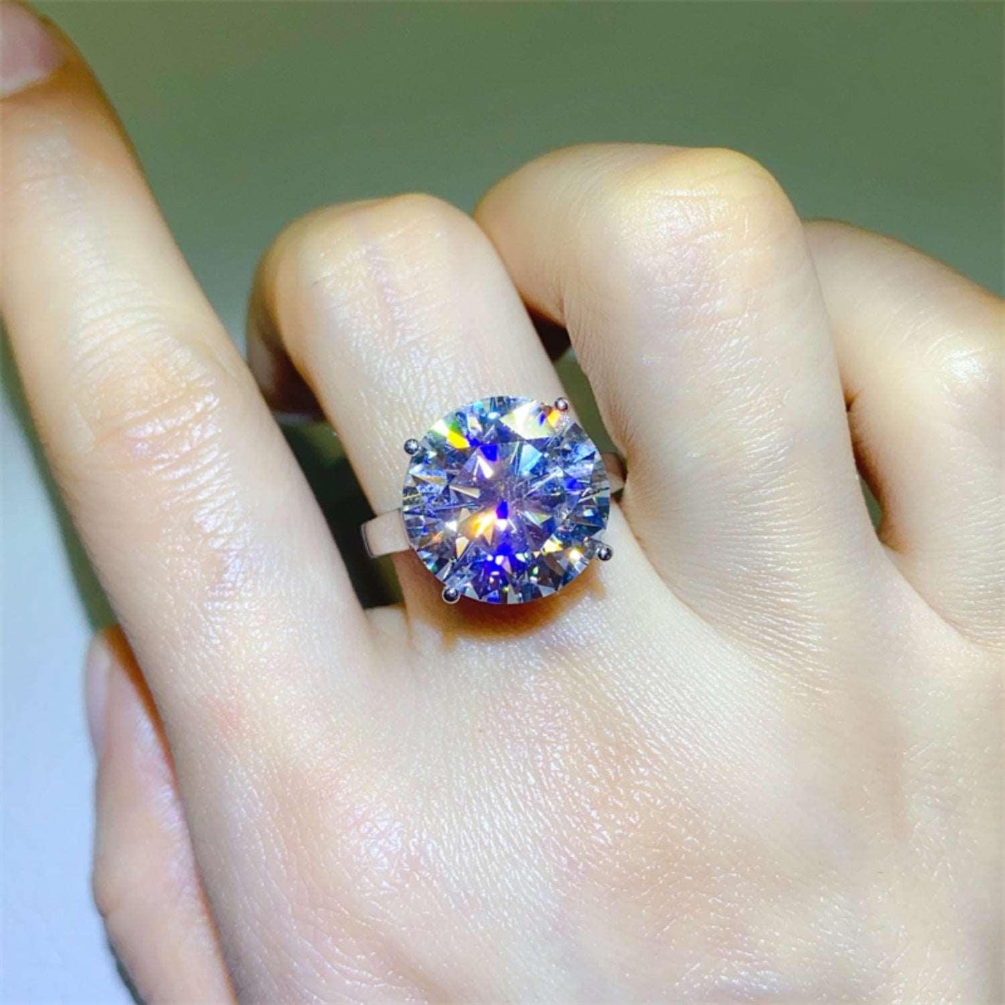 10 Carat Moissanite 925 Sterling Silver Ring Carauana Store