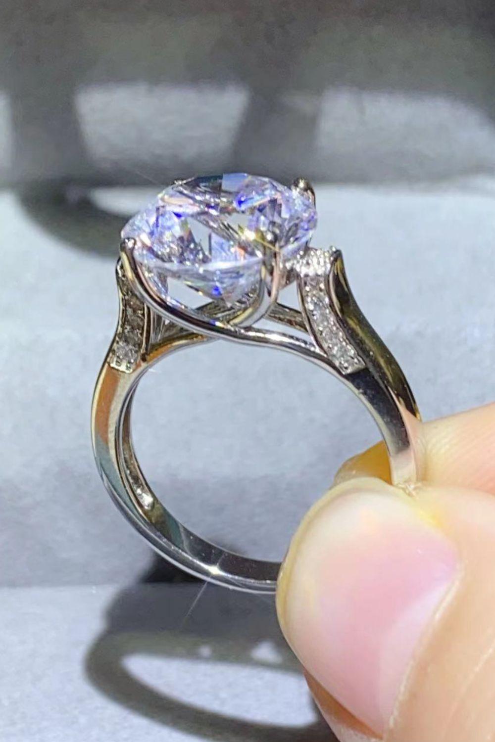 5 Carat Moissanite Platinum-Plated Ring Carauana Store