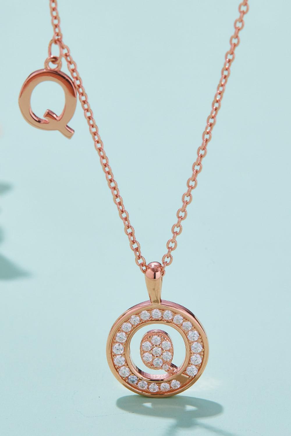 Adored Moissanite K to T Pendant Necklace Carauana Store