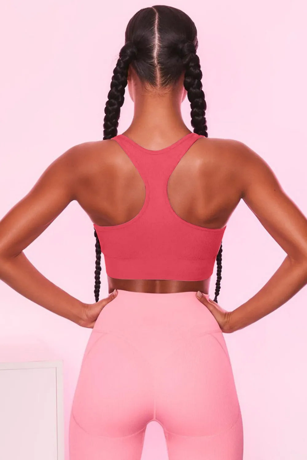 Scoop Neck Wide Strap Active Bra Carauana Store