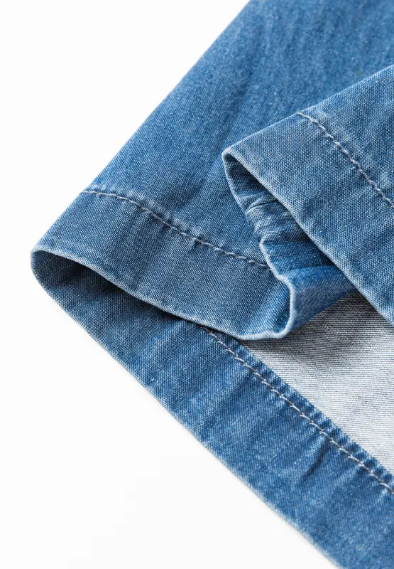 Smocked Wide Leg Jeans Carauana Store