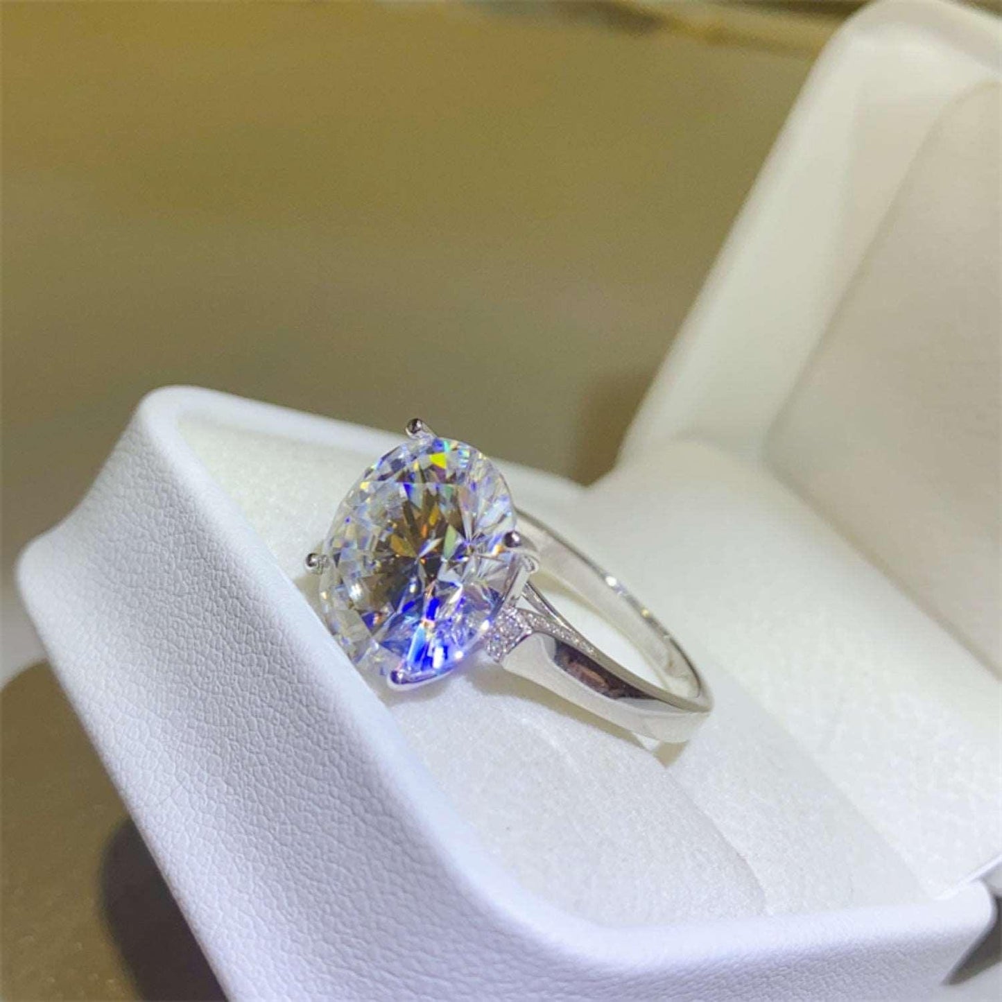 10 Carat Moissanite 925 Sterling Silver Ring Carauana Store