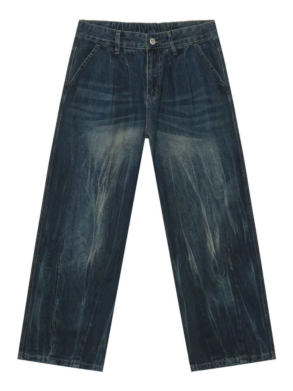 Men's High Waist Washed Jeans Carauana Store