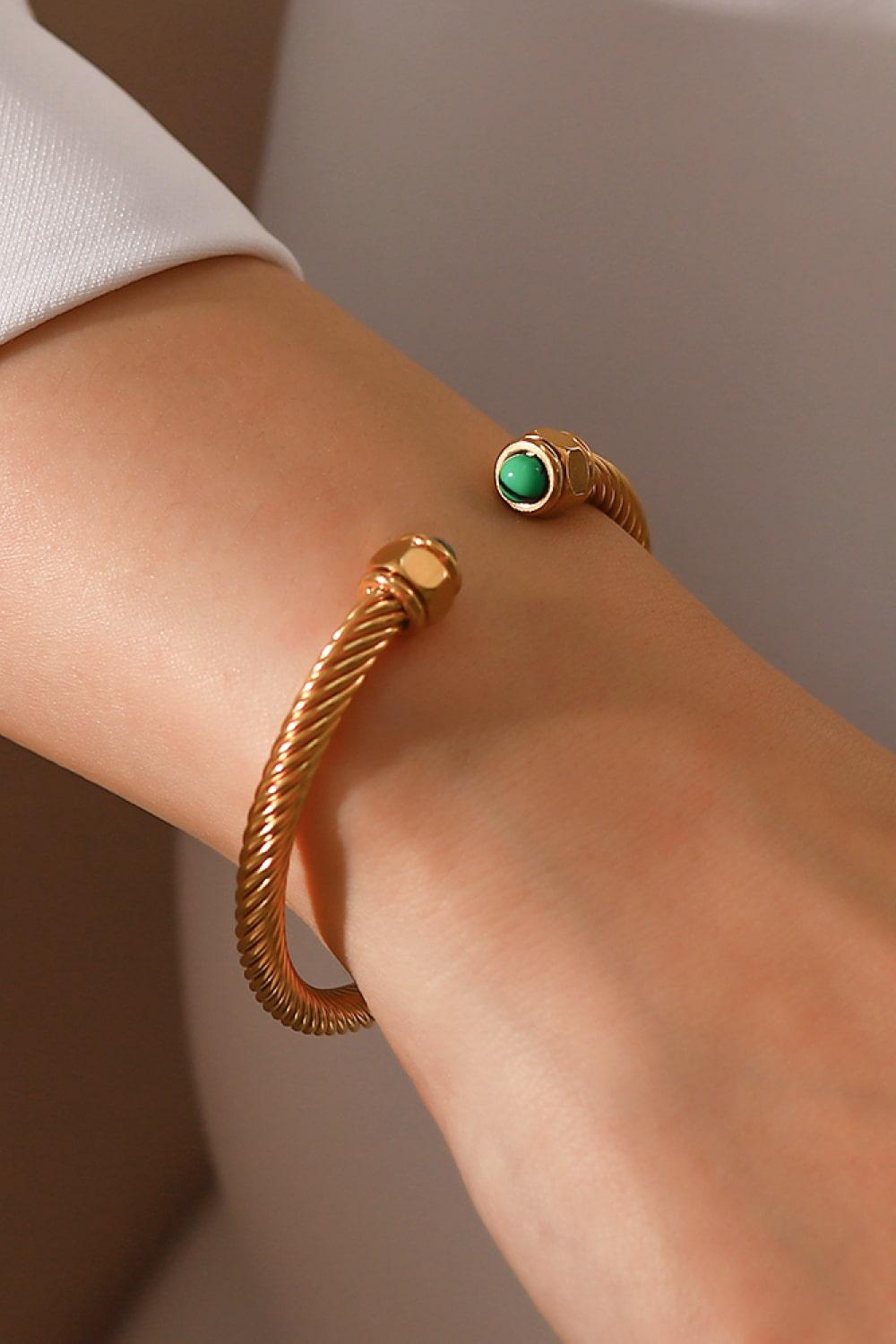 Stainless Steel Twisted C-Shaped Bracelet Carauana Store