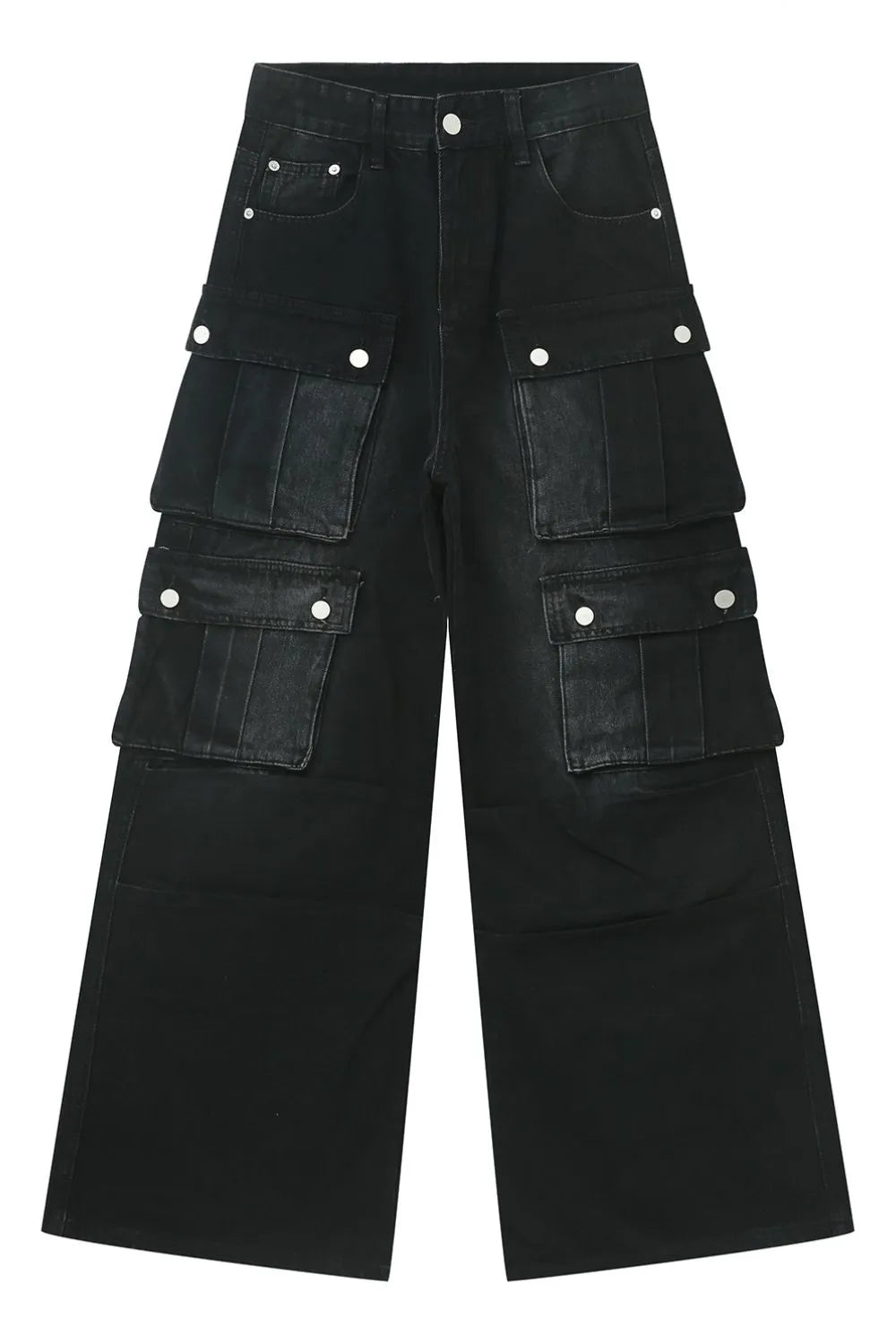 Multi-Pocket Cargo Wide-Leg Jeans Carauana Store