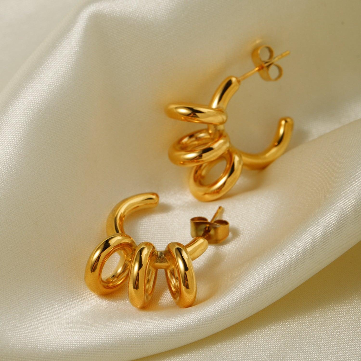 Stainless Steel C-Hoop Earrings Carauana Store