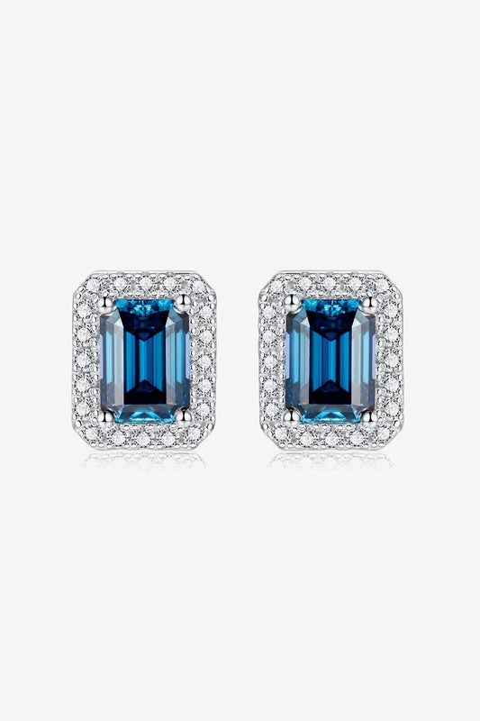 2 Carat Moissanite Stud Earrings in Indigo Carauana Store