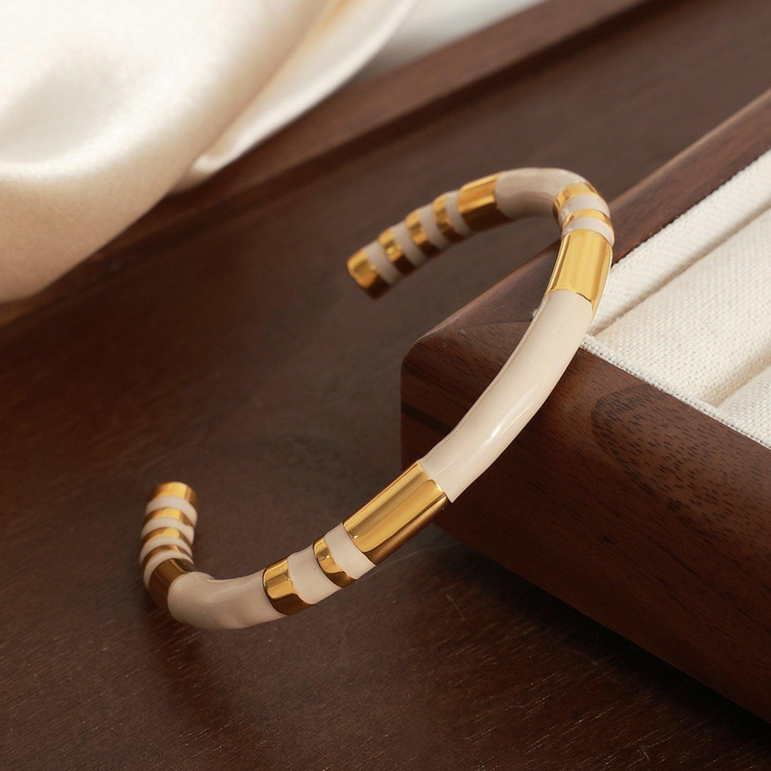 Enamel Titanium Steel Cuff Bracelet Carauana Store