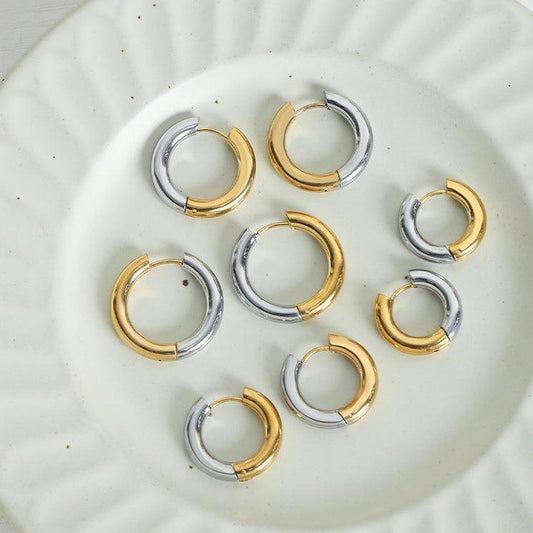 18K Gold-Plated Huggie Earrings Carauana Store