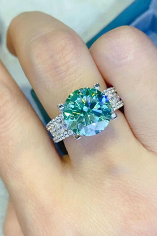 5 Carat Moissanite 4-Prong Wide Band Ring Carauana Store