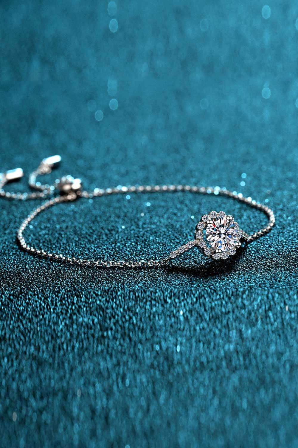 1 Carat Moissanite Chain Bracelet Carauana Store