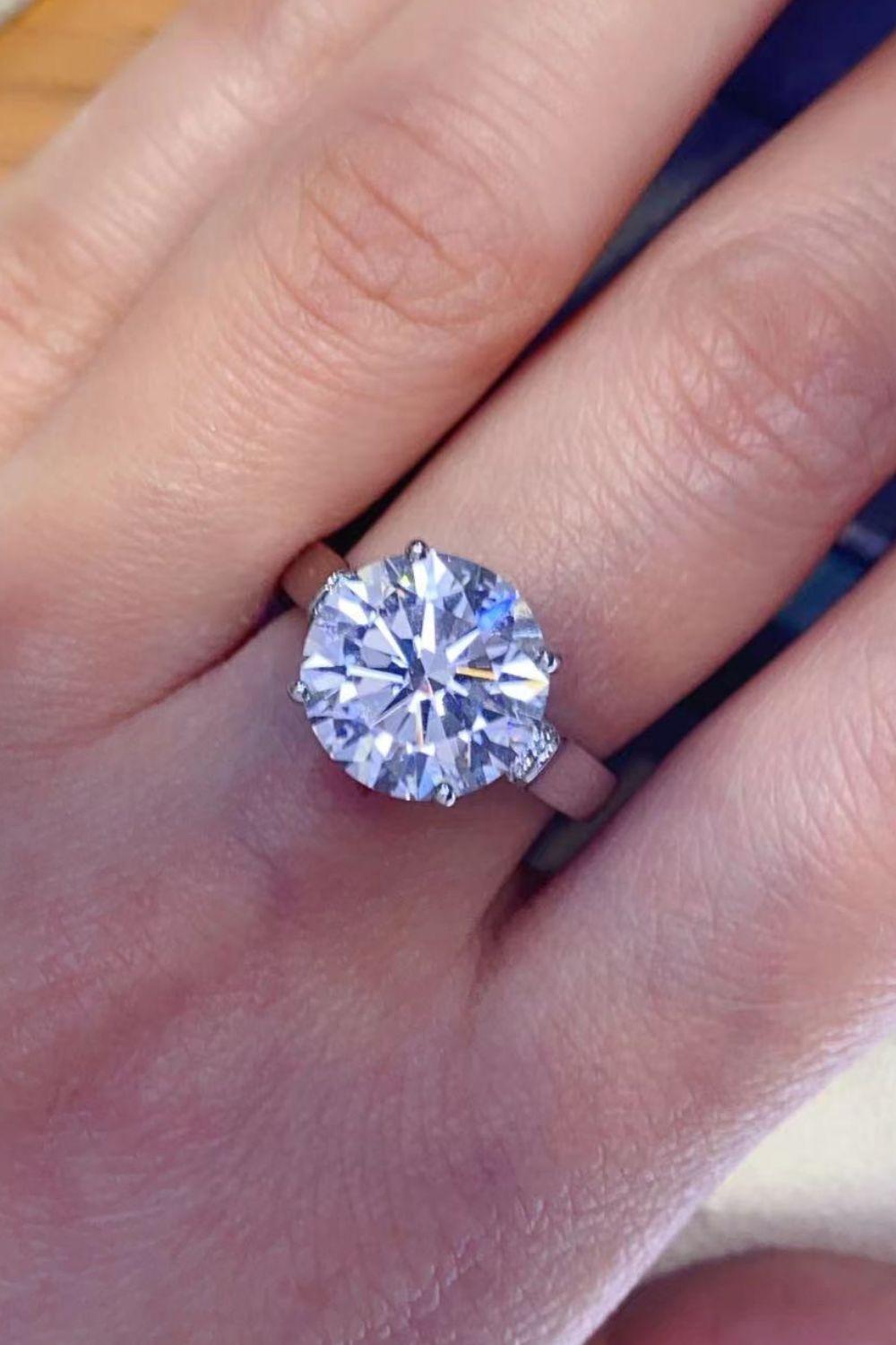 5 Carat Moissanite Platinum-Plated Ring Carauana Store