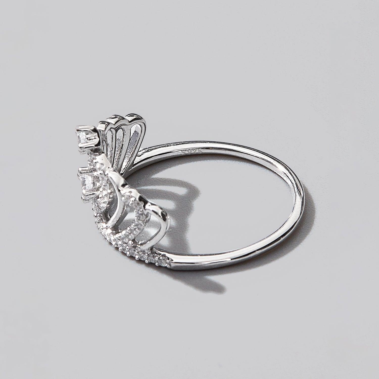 Crown Shape Zircon 925 Sterling Silver Ring Carauana Store