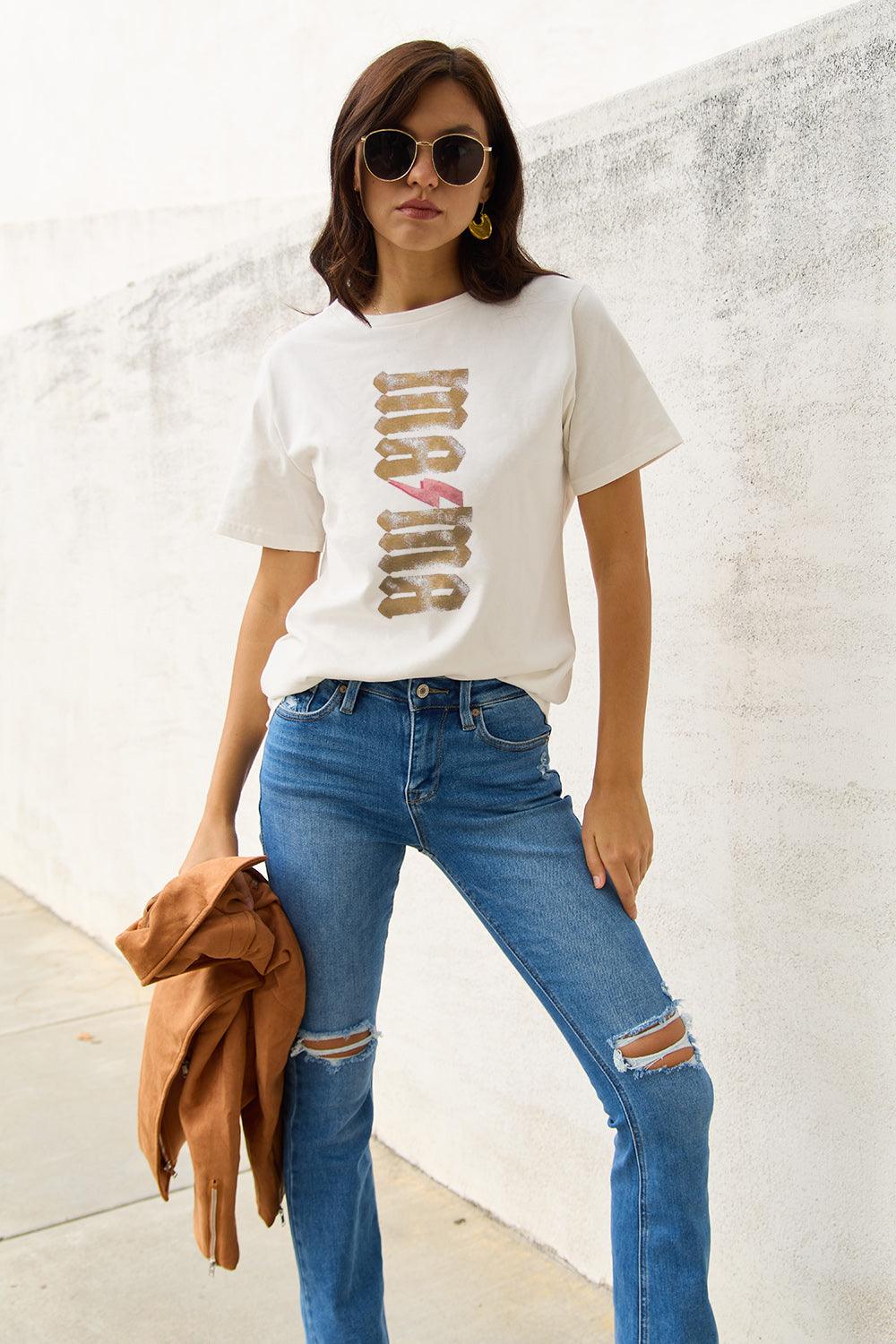 Simply Love Full Size MAMA Short Sleeve T-Shirt Carauana Store
