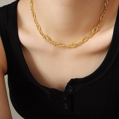 Brass Titanium Steel Necklace Carauana Store