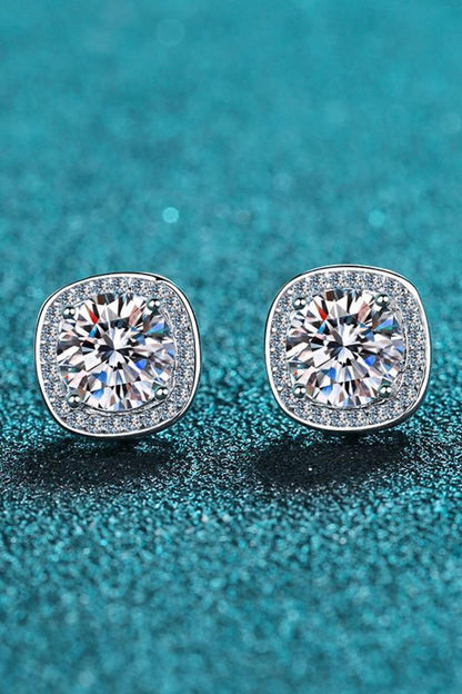Let Me Love You 1 Carat Moissanite Stud Earrings Carauana Store