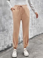 Drawstring Straight Pants with Pockets Carauana Store
