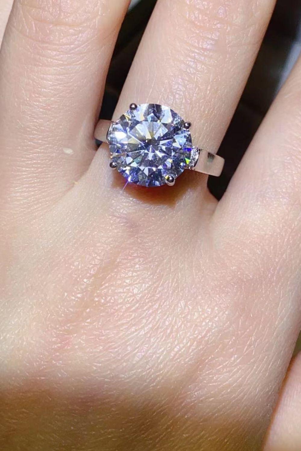 5 Carat Moissanite Platinum-Plated Ring Carauana Store