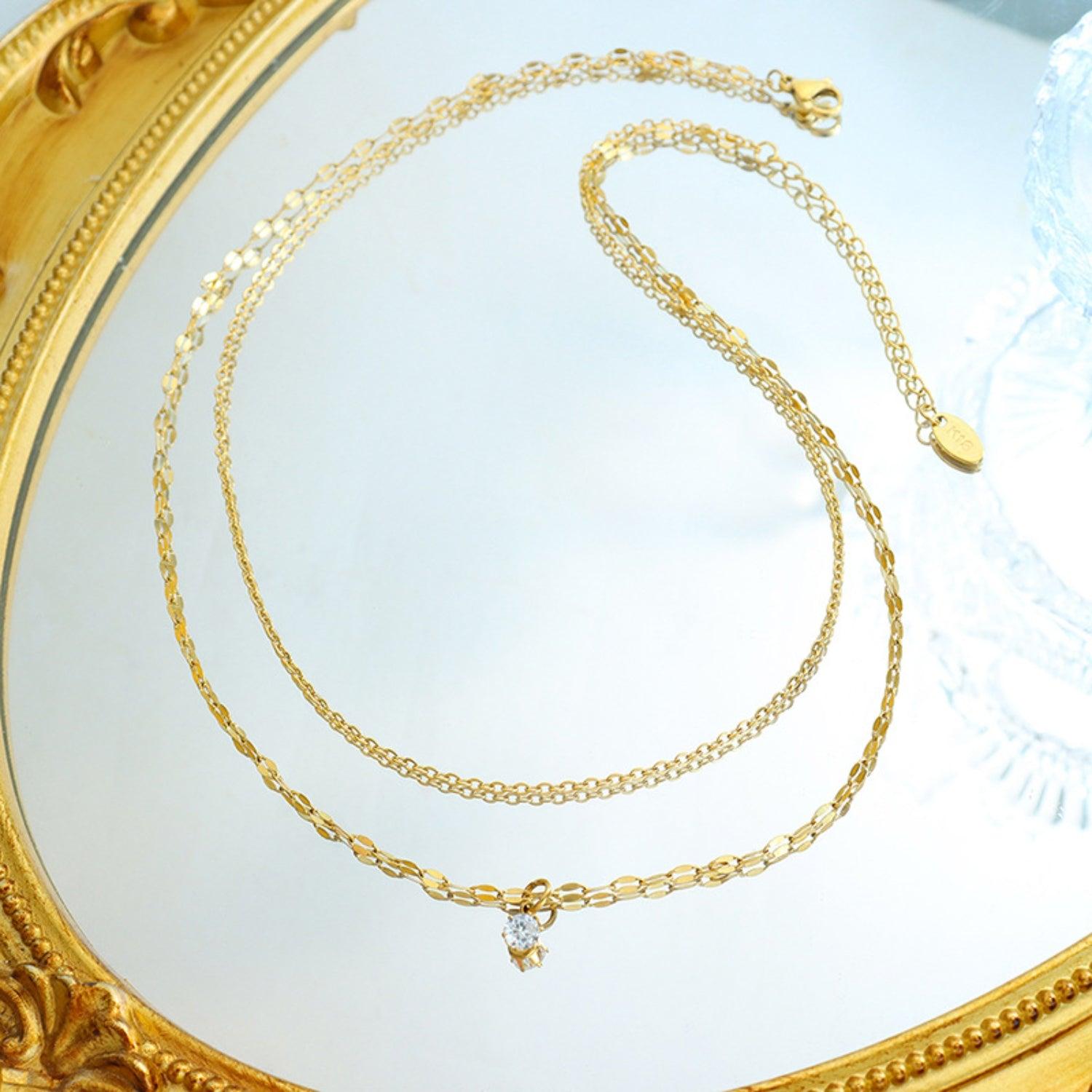 Titanium Steel Double-Layered Necklace Carauana Store