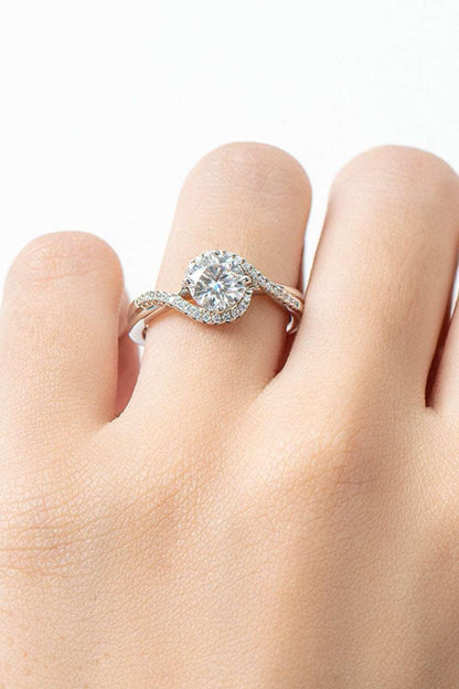 1 Carat Moissanite Crisscross Ring Carauana Store