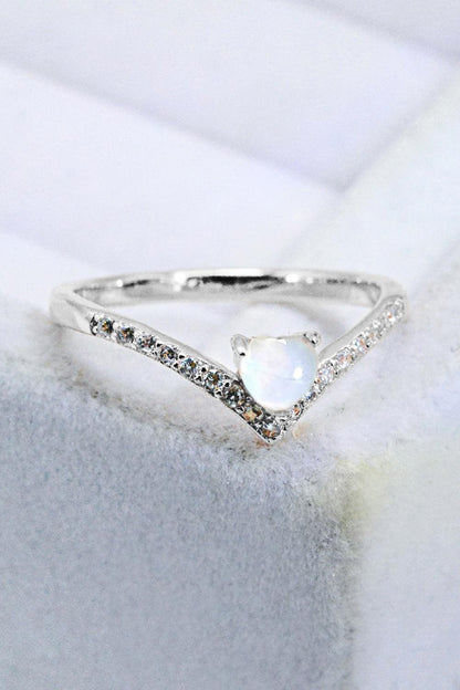 Moonstone Heart-Shaped Ring Carauana Store