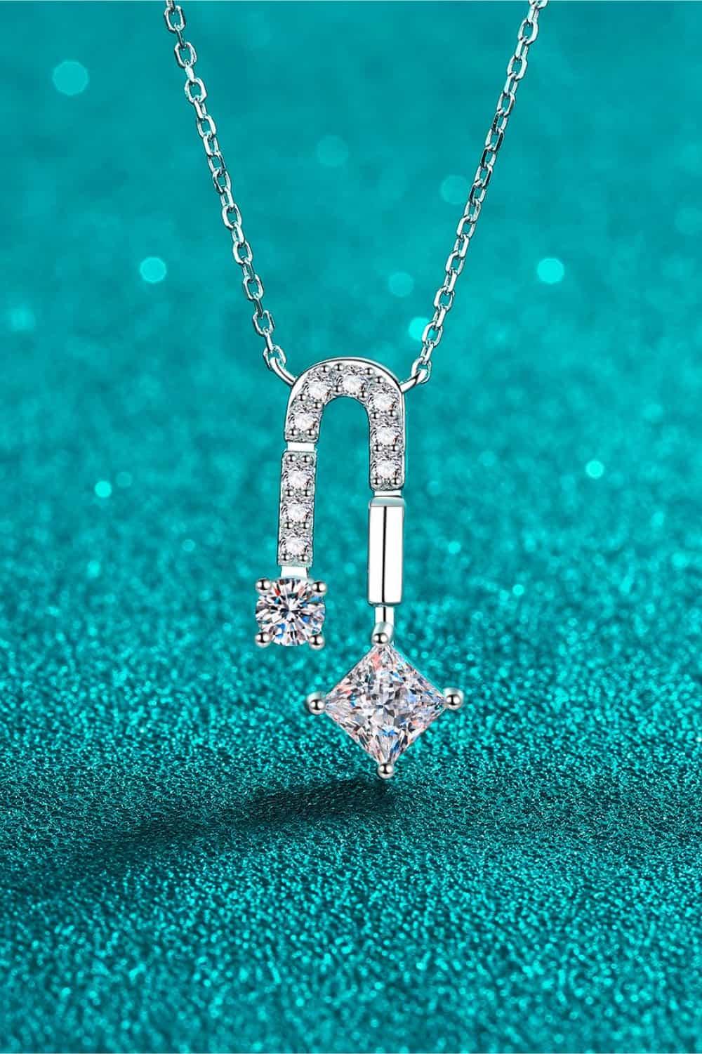 1.3 Carat Moissanite 925 Sterling Silver Necklace Carauana Store