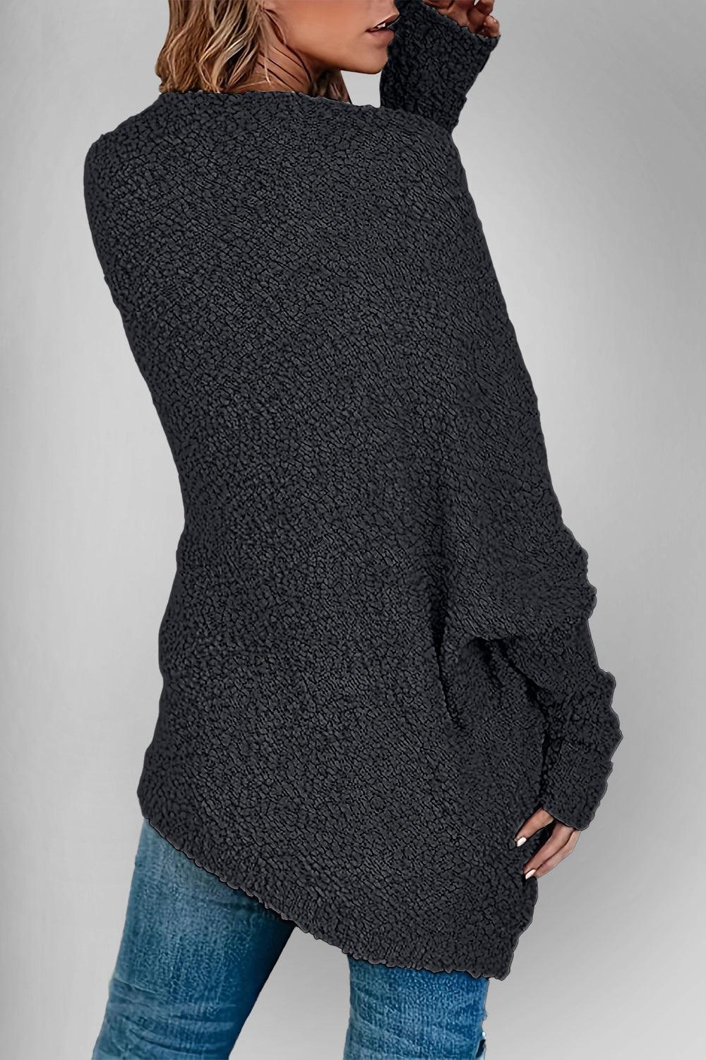 Double Take Pocketed Open Front Long Sleeve Cardigan Carauana Store