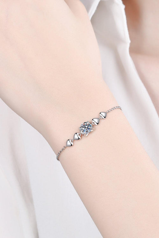 1 Carat Moissanite Heart Bracelet Carauana Store