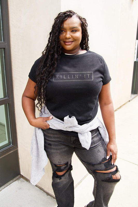 Simply Love Full Size KILLIN'IT Short Sleeve T-Shirt Carauana Store