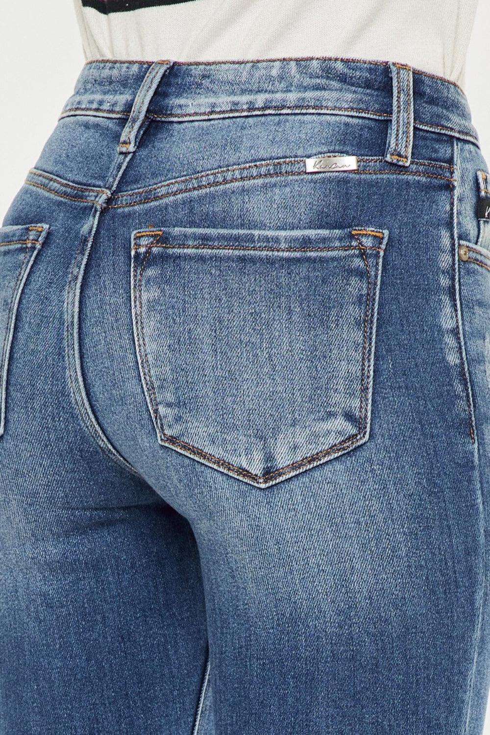 Kancan High Waist Distressed Raw Hem Ankle Skinny Jeans Carauana Store