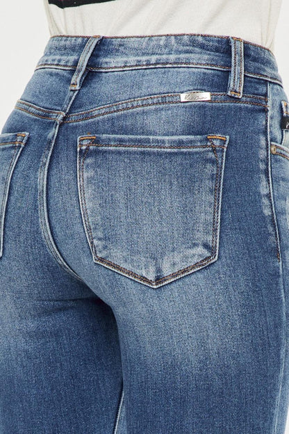 Kancan High Waist Distressed Raw Hem Ankle Skinny Jeans Carauana Store