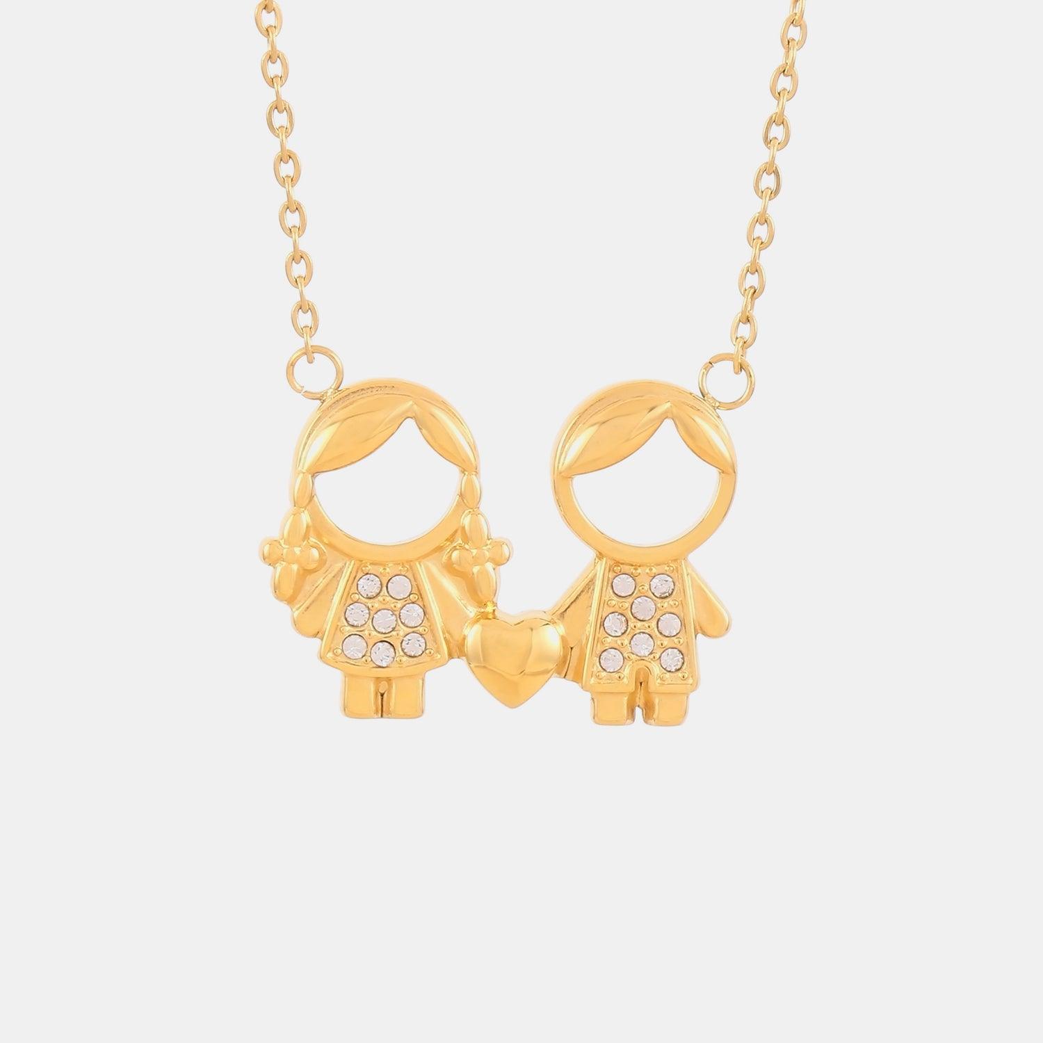 Pendant Rhinestone Stainless Steel Necklace Carauana Store