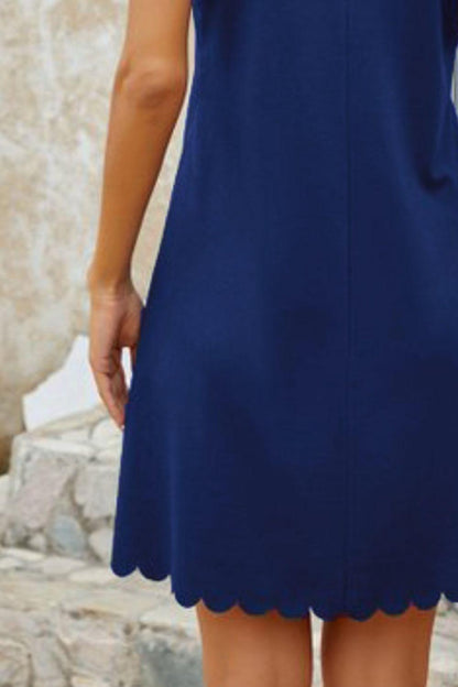 Mock Neck Sleeveless Mini Dress Carauana Store