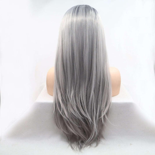 13*3" Lace Front Wigs Synthetic Long Straight 24" 130% Density Carauana Store