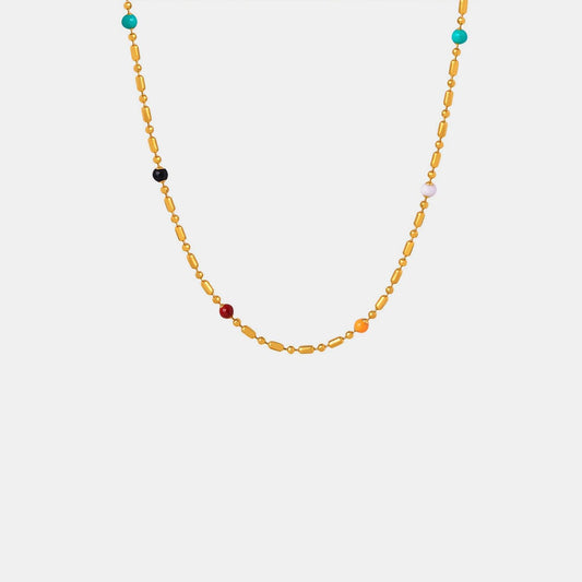18K Gold-Plated Oil Drip Bead Necklace Carauana Store
