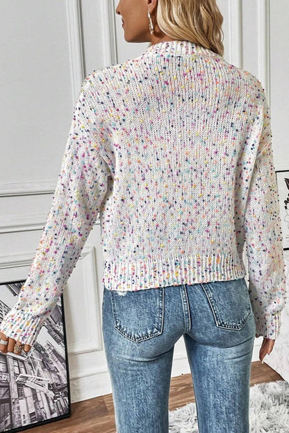 Confetti Button Up Long Sleeve Cardigan Carauana Store