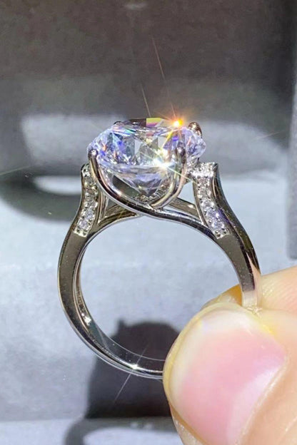 5 Carat Moissanite Platinum-Plated Ring Carauana Store