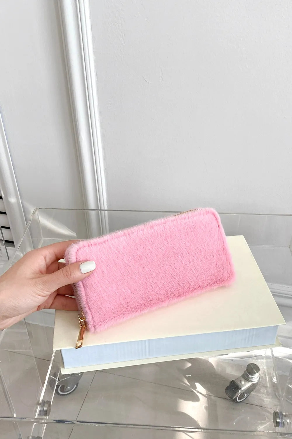 Solid Color Fluff Rectangle Wallet Carauana Store