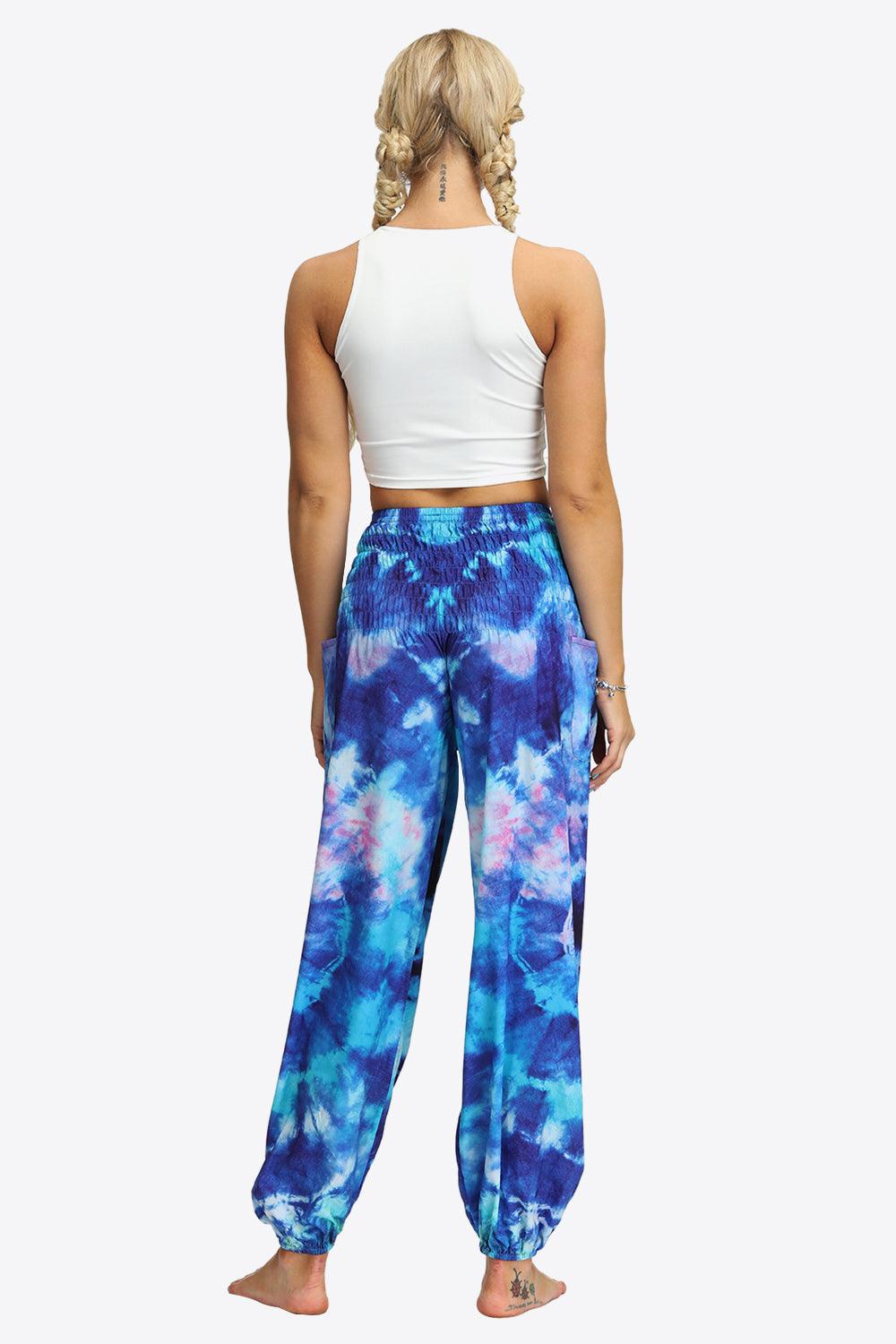 Tie-Dye Smocked Joggers Carauana Store