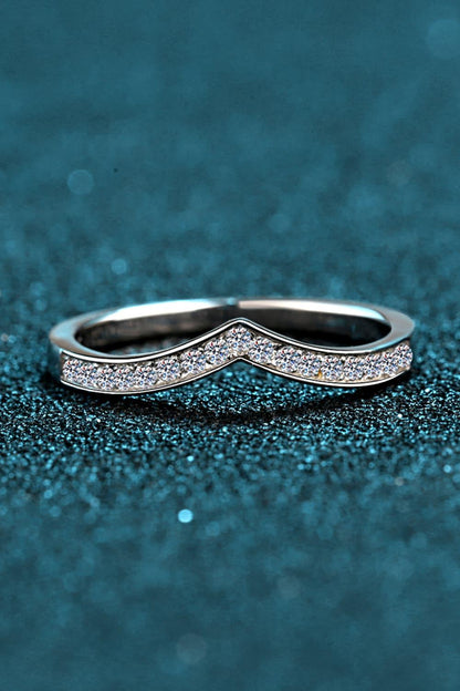 Minimalist Moissanite Rhodium-Plated Ring Carauana Store