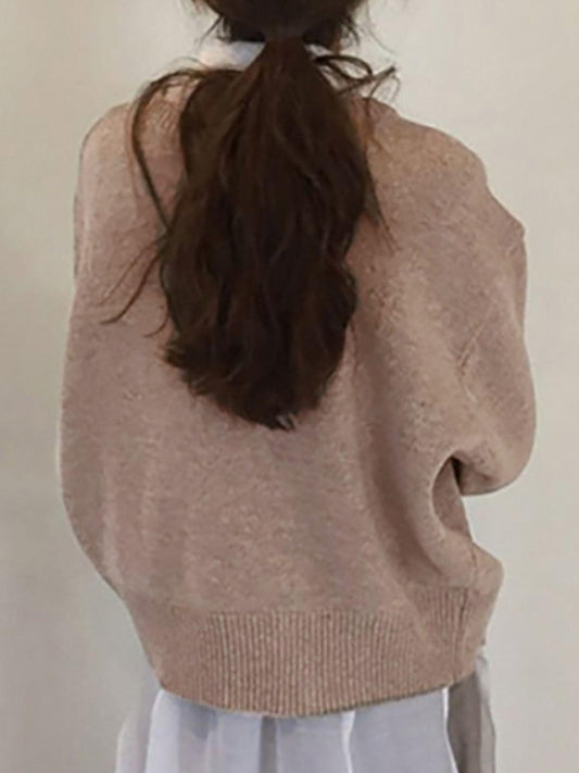 Dropped Shoulder Buttoned Cardigan Carauana Store