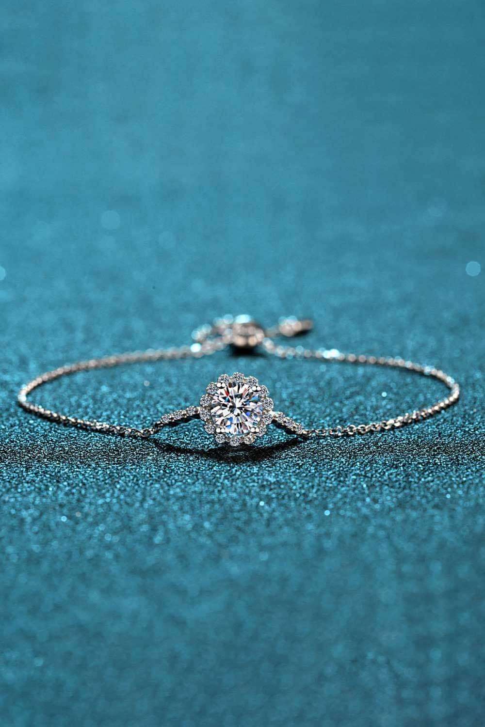 1 Carat Moissanite Chain Bracelet Carauana Store