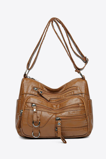 Multi-Pocket PU Leather Crossbody Bag Carauana Store