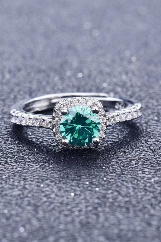 Adored 3 Carat Moissanite Platinum-Plated Cluster Ring Carauana Store